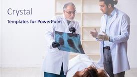  Presentation with police - Presentation theme featuring police-coroner-examining-dead-body background and a sky blue colored foreground