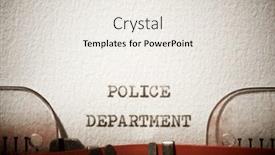  Presentation with police - Theme enhanced with police-department-text-written background and a white colored foreground