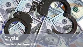  Presentation with drug police - Cool new PPT theme with police drug - money with handcuffs american money backdrop and a gray colored foreground