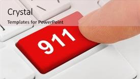  Presentation with police fire - PPT layouts consisting of police fire ambulance - computer keyboard with 911 key background and a lemonade colored foreground