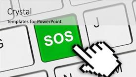  Presentation with computer keyboard and mouse - Cool new slides with police fire ambulance - computer keyboard with sos key backdrop and a light gray colored foreground