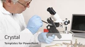  Presentation with forensic - Slides enhanced with police forensic technician background and a white colored foreground