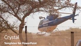  Presentation with drug police - Slide deck having police-helicopter-landing background and a coral colored foreground