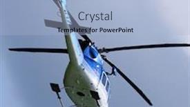  Presentation with helicopter - Beautiful presentation featuring heliport - police helicopter backdrop and a light blue colored foreground