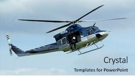  Presentation with helicopter - Audience pleasing theme consisting of heliport - police helicopter backdrop and a  colored foreground