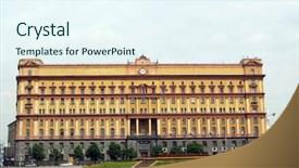  Presentation with building security - Beautiful PPT layouts featuring police history - fsb kgb federal security service backdrop and a sky blue colored foreground