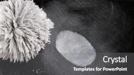  Presentation with fingerprints - Beautiful theme featuring police investigation - taking fingerprints isolated on black backdrop and a gray colored foreground