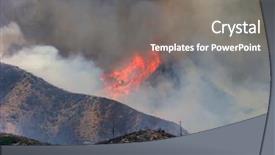  Presentation with wild fire - Audience pleasing slides consisting of police news - 10-23-2007 santiago canyon wild fire backdrop and a gray colored foreground