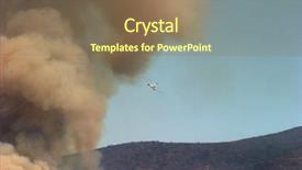  Presentation with wild fire - Cool new PPT theme with police news - 10-23-2007 santiago canyon wild fire backdrop and a violet colored foreground