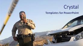  Presentation with police fire - PPT layouts having don t be lazy written on a wooden cube in a office desk background and a gold colored foreground