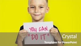  Presentation with aged - Slide set consisting of police officer - middle aged policeman checking woman's background and a tawny brown colored foreground