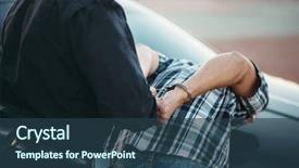  Presentation with police war on drugs 3d - PPT theme with police officer arrests the driver background and a tawny brown colored foreground