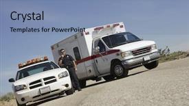  Presentation with radio - Colorful presentation enhanced with radio standing by cars backdrop and a teal colored foreground