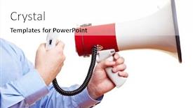  Presentation with homicide investigation police - Cool new slide deck with police-officer-holds backdrop and a white colored foreground