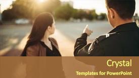  Presentation with police - Amazing PPT layouts having police officer shows parking place backdrop and a red colored foreground