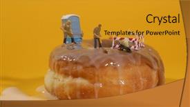  Presentation with police - PPT theme with police officers in conceptual food background and a  colored foreground