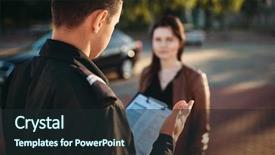  Presentation with police - Presentation theme consisting of police officers reads law background and a wine colored foreground