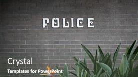  Presentation with police - Slides with police-police-sign background and a dark gray colored foreground