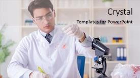  Presentation with lab - Presentation theme with police report - expert criminologist working background and a  colored foreground