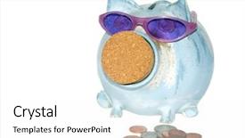  Presentation with piggy bank - Presentation theme consisting of change police - cool piggy bank background and a white colored foreground