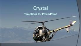  Presentation with sheriff - Beautiful theme featuring police sheriff helicopter flying low backdrop and a ocean colored foreground