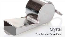  Presentation with whistle - Theme having police sounds - sport metal whistle isolated background and a  colored foreground