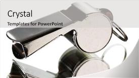  Presentation with whistle - Colorful presentation theme enhanced with police sounds - sport metal whistle isolated backdrop and a  colored foreground