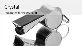  Presentation with whistle - Presentation with police sounds - sport metal whistle isolated background and a  colored foreground