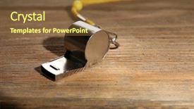  Presentation with whistle - Beautiful presentation featuring police sounds - sport metal whistle on wooden backdrop and a tawny brown colored foreground