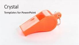  Presentation with whistle - Colorful PPT layouts enhanced with police sounds - whistle on white background backdrop and a  colored foreground