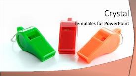  Presentation with whistle - Theme with police sounds - whistle on white background background and a  colored foreground