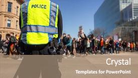  Presentation with teens - Beautiful slides featuring police standing by to protect backdrop and a coral colored foreground