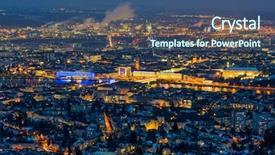  Presentation with night - Colorful PPT theme enhanced with police state - austria upper austria linz night backdrop and a  colored foreground