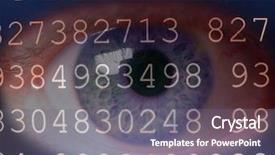  Presentation with human eye - Amazing presentation having police state - lot of numbers backdrop and a gray colored foreground