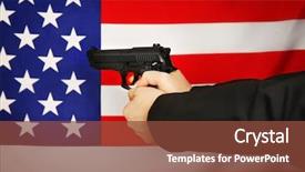  Presentation with indian flag for quiz show - Cool new PPT theme with police state - woman is going to shoot backdrop and a tawny brown colored foreground