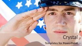  Presentation with pakistan and usa flag togetter - Presentation featuring police state - young american policeman saluting background background and a coral colored foreground