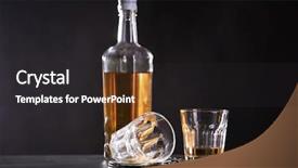  Presentation with out line of glass bottle - Presentation theme with police stress - bottle and glasses with handcuffs background and a dark gray colored foreground