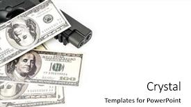  Presentation with pistol targets - Cool new slide set with police stress - close up image of pistol backdrop and a white colored foreground