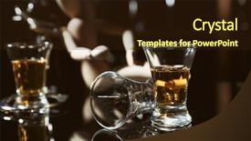  Presentation with glassware - Beautiful PPT theme featuring police stress - composition of glassware with handcuffs backdrop and a wine colored foreground