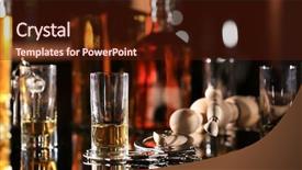  Presentation with glassware - Presentation enhanced with police stress - composition of glassware with handcuffs background and a wine colored foreground