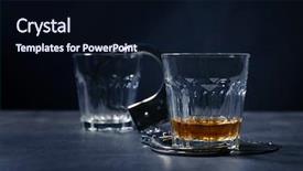  Presentation with cocaine alcohol - Colorful slides enhanced with police stress - glasses with handcuffs on dark backdrop and a  colored foreground