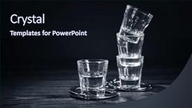  Presentation with drugs alcohol rehabilitation - Audience pleasing theme consisting of police stress - glasses with handcuffs on dark backdrop and a wine colored foreground