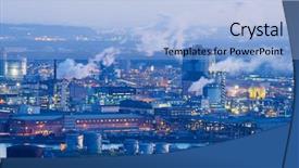  Presentation with area - Slide deck with police team - austria upper austria linz night background and a light blue colored foreground