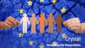  Presentation with national security - Theme with policy crisis and national security background and a cobalt blue colored foreground