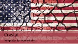  Presentation with american flag - Cool new PPT layouts with policy crisis and collapse concept backdrop and a red colored foreground