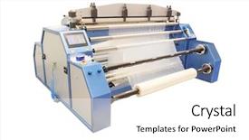  Presentation with industrial - PPT theme with poliethylene - image of industrial equipment background and a  colored foreground