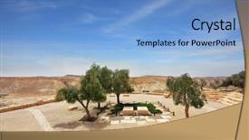  Presentation with first - PPT theme consisting of polinators - kibbutz sde boker background and a light blue colored foreground