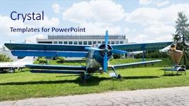  Presentation with polish army - Slides having polish army - blue plane with propeller background and a sky blue colored foreground