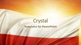  Presentation with flag - Cool new presentation design with polish flag in front backdrop and a cream colored foreground