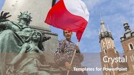  Presentation with flag hosting - Audience pleasing slide deck consisting of polish flag in the main backdrop and a coral colored foreground